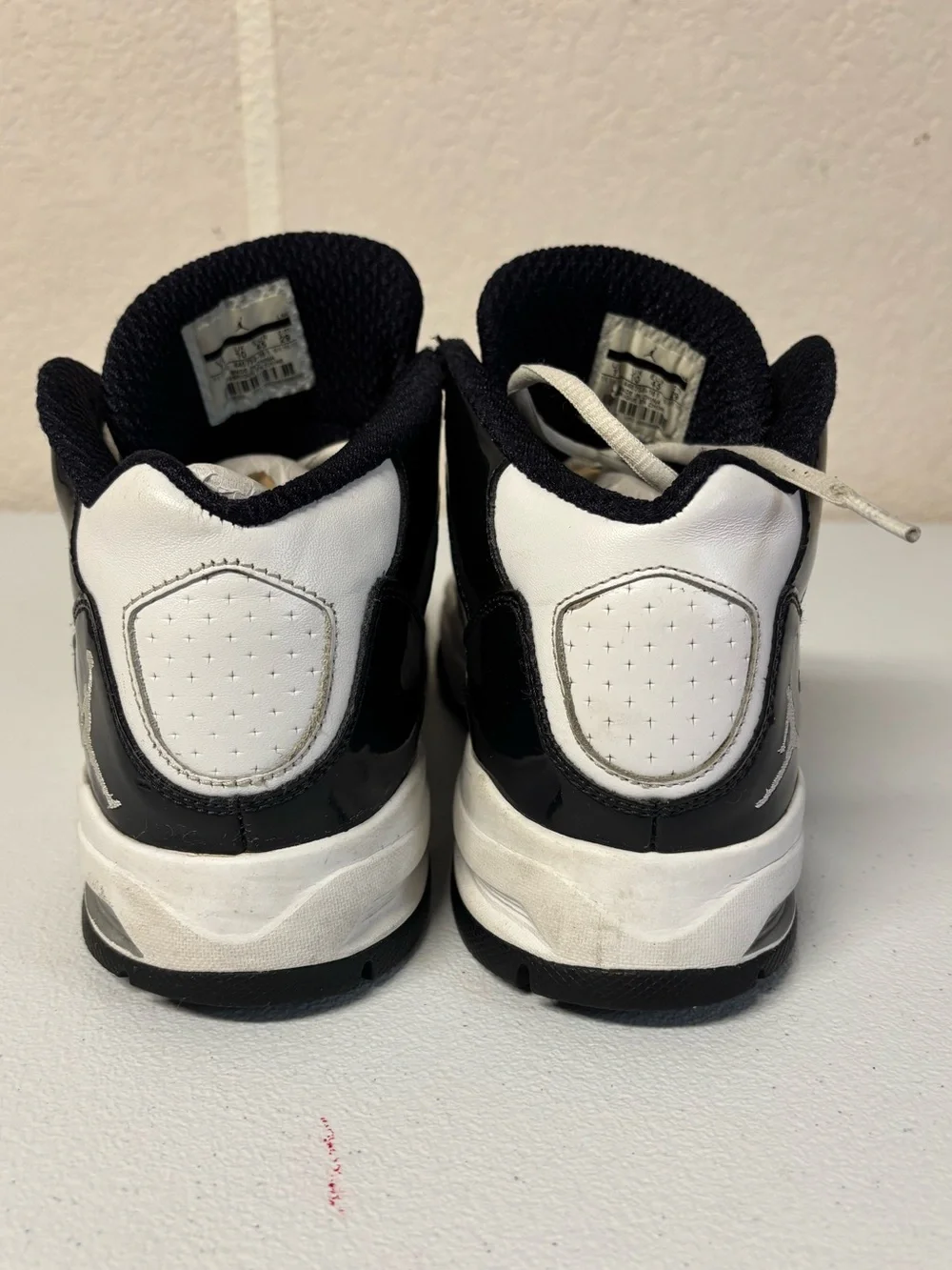 Jordan Men's Cut-Top Athletic Sneakers in White, Black & Gray